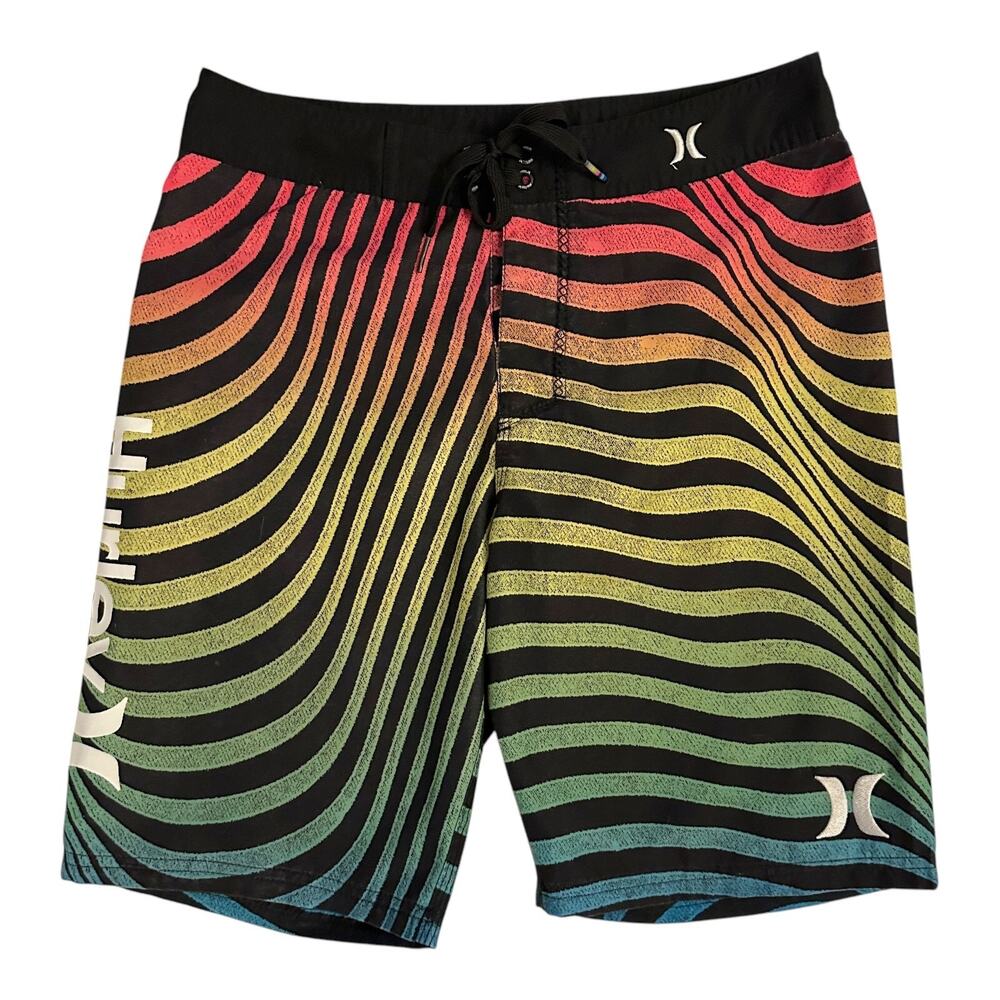 Hurley Boys XL Board Short Swim Trunk Colorful Tie Dye Surf Beach Youth